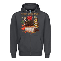 Smoke merry christmas cupcake chocolate Zipper Hoodie - CowGirlArtShop