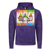 Cloud Purple christmas lights gnome Vintage Hoodie - MaliasSmallBusiness
