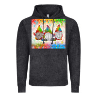 Vintage Black christmas lights gnome Vintage Hoodie - MaliasSmallBusiness