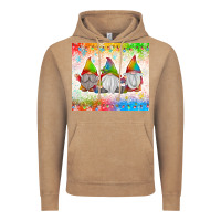 Vintage Coffee christmas lights gnome Vintage Hoodie - MaliasSmallBusiness