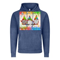 Vintage Denim christmas lights gnome Vintage Hoodie - MaliasSmallBusiness