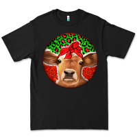 Black Christmas Cow Premium Tee - Jasminsmagicworld