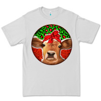 Dove Grey Christmas Cow Premium Tee - Jasminsmagicworld