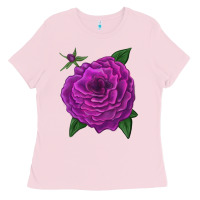 Bubblegum Pink Celestial Rose Ladies Tee - LillyAllenDesigns
