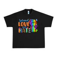 Black Spread Love Not Hate Urban Heavy Tee - BundleAndBundleShop