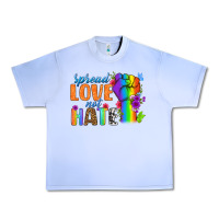Grape Ice Spread Love Not Hate Urban Heavy Tee - BundleAndBundleShop