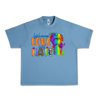Pebble Blue Spread Love Not Hate Urban Heavy Tee - BundleAndBundleShop