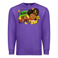 Purple black girl magic Premium Sweatshirt - FaDigitalArtStudio