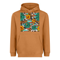 Meerkat gemstone sunflower cowhide leopard seamles pattern Heavyweight Hoodie - FaDigitalArtStudio