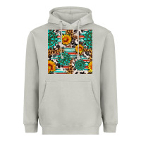 Moon Dust gemstone sunflower cowhide leopard seamles pattern Heavyweight Hoodie - FaDigitalArtStudio