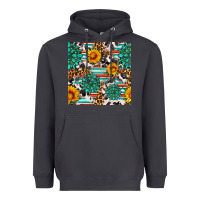 Smoke gemstone sunflower cowhide leopard seamles pattern Heavyweight Hoodie - FaDigitalArtStudio