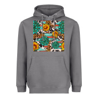 Storm gemstone sunflower cowhide leopard seamles pattern Heavyweight Hoodie - FaDigitalArtStudio