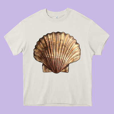 Japanese Scallop Shell Heavy Core Tee Designed By Lillyallendesigns
