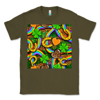 Army Green St. Patricks rainbow seamless Classic Tee - BundleAndBundleShop