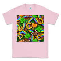 Bubblegum Pink St. Patricks rainbow seamless Classic Tee - BundleAndBundleShop