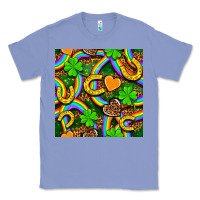 Colony Blue St. Patricks rainbow seamless Classic Tee - BundleAndBundleShop