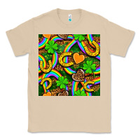 Mushroom St. Patricks rainbow seamless Classic Tee - BundleAndBundleShop