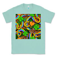 Seafoam St. Patricks rainbow seamless Classic Tee - BundleAndBundleShop