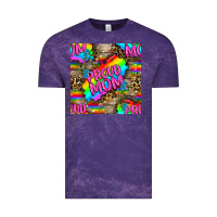 Cloud Purple Pride LGBTQ+ Proud Mom With Leoapard Patterns Vintage Tee - BundleAndBundleShop