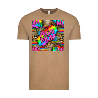Vintage Coffee Pride LGBTQ+ Proud Mom With Leoapard Patterns Vintage Tee - BundleAndBundleShop