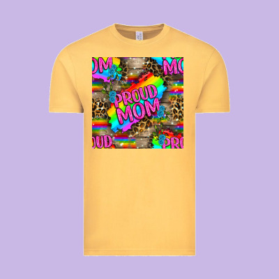 Pride Lgbtq+ Proud Mom With Leoapard Patterns Vintage Tee Designed By Bundleandbundleshop