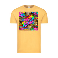 Vintage Mustard Pride LGBTQ+ Proud Mom With Leoapard Patterns Vintage Tee - BundleAndBundleShop
