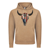 Vintage Coffee American Bull Skull Gemstone Vintage Hoodie - Jasminsmagicworld