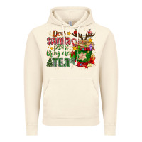 Vintage Artic deer santa please bring me tea Vintage Hoodie - MaliasSmallBusiness