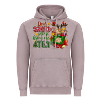 Vintage Zinc deer santa please bring me tea Vintage Hoodie - MaliasSmallBusiness