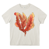 Cream pink venus fan sea coral Heavy Core Tee - LillyAllenDesigns