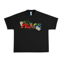 Black Lgbtq Peace With Daisy Urban Heavy Tee - BundleAndBundleShop