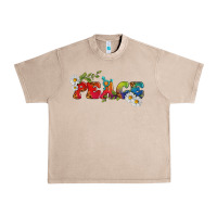 French Oak Lgbtq Peace With Daisy Urban Heavy Tee - BundleAndBundleShop