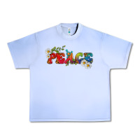 Grape Ice Lgbtq Peace With Daisy Urban Heavy Tee - BundleAndBundleShop