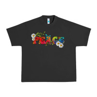 Pigment Black Lgbtq Peace With Daisy Urban Heavy Tee - BundleAndBundleShop