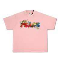 Salmon Lgbtq Peace With Daisy Urban Heavy Tee - BundleAndBundleShop