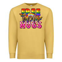 Antique Gold Free Mom hugs Premium Sweatshirt - FaDigitalArtStudio