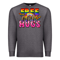 Charcoal Heather Free Mom hugs Premium Sweatshirt - FaDigitalArtStudio