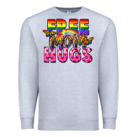 Heather Grey Free Mom hugs Premium Sweatshirt - FaDigitalArtStudio