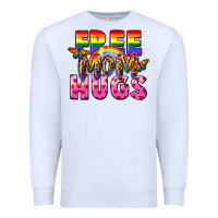 White Free Mom hugs Premium Sweatshirt - FaDigitalArtStudio