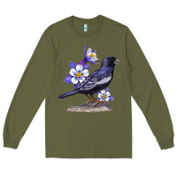 Army Green Colorado Lark Mountain Bunting Bird Long Sleeve Tee - Bettercallsaul