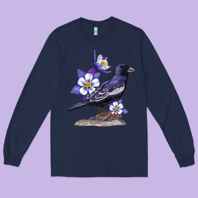 Colorado Lark Mountain Bunting Bird Long Sleeve Tee Designed By Bettercallsaul