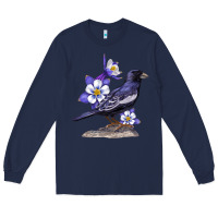 Navy Colorado Lark Mountain Bunting Bird Long Sleeve Tee - Bettercallsaul