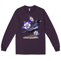 Plum Colorado Lark Mountain Bunting Bird Long Sleeve Tee - Bettercallsaul