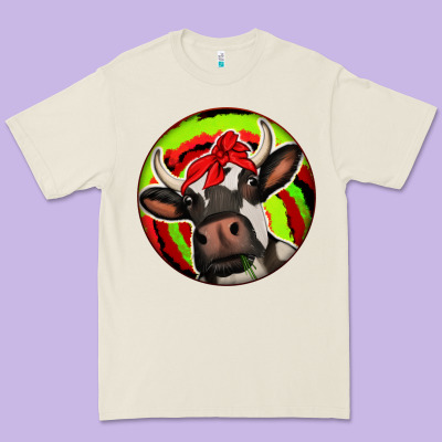 Christmas Cow Premium Tee Designed By Jasminsmagicworld