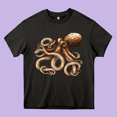 Octopus Heavy Core Tee Designed By Lillyallendesigns