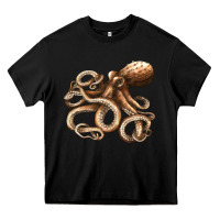 Black octopus Heavy Core Tee - LillyAllenDesigns