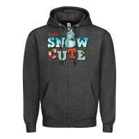 Charcoal Heather i am snow cute Zipper Hoodie - CowGirlArtShop