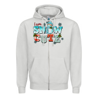 Dove Grey i am snow cute Zipper Hoodie - CowGirlArtShop