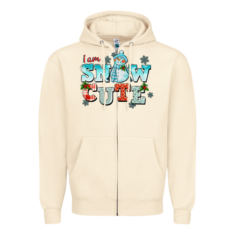 I Am Snow Cute Zipper Hoodie by CowGirlArtShop | Teevron