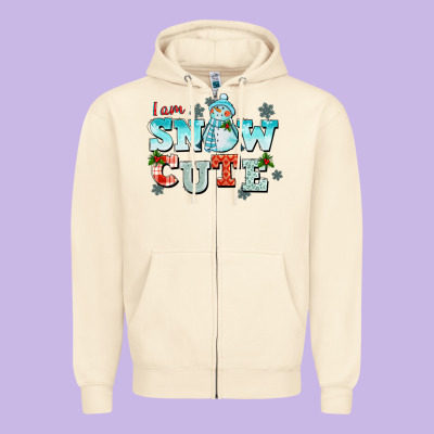 I Am Snow Cute Zipper Hoodie Designed By Cowgirlartshop